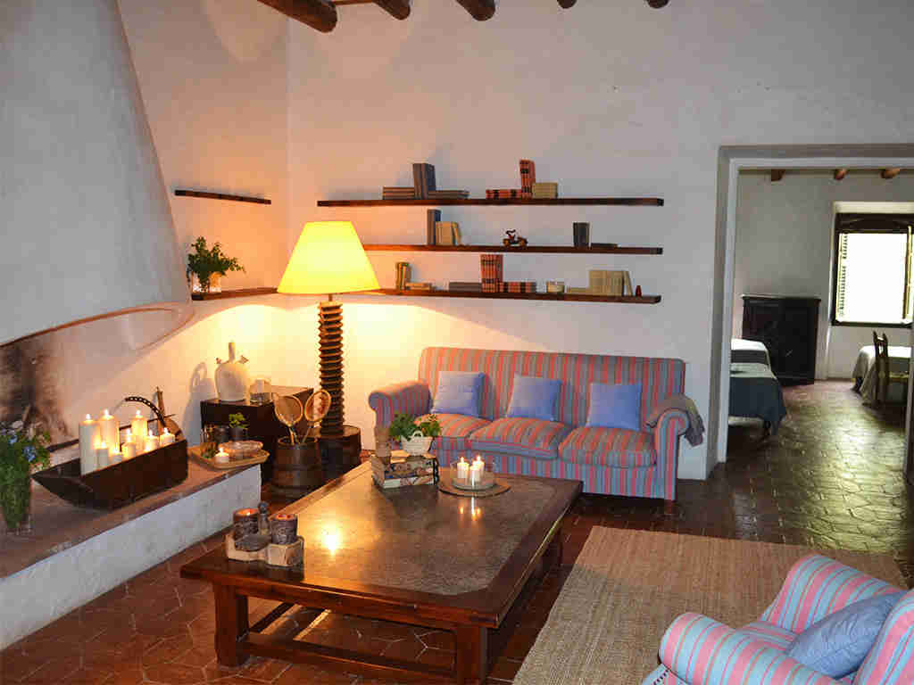 sala de estar de la casa rural en sitges