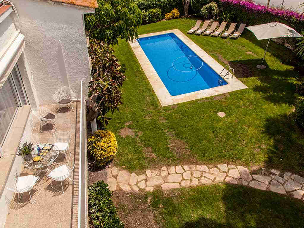 Vistas desde el solarium de la Villa vacacional en Sitges