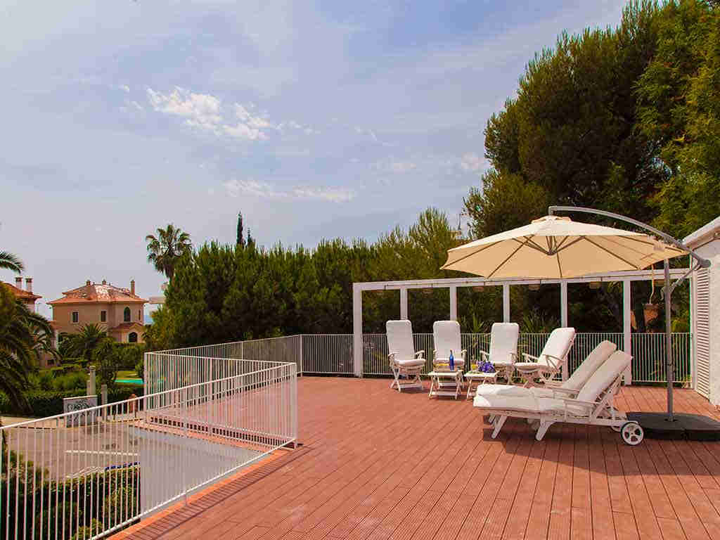 Villa vacacional en Sitges: solarium