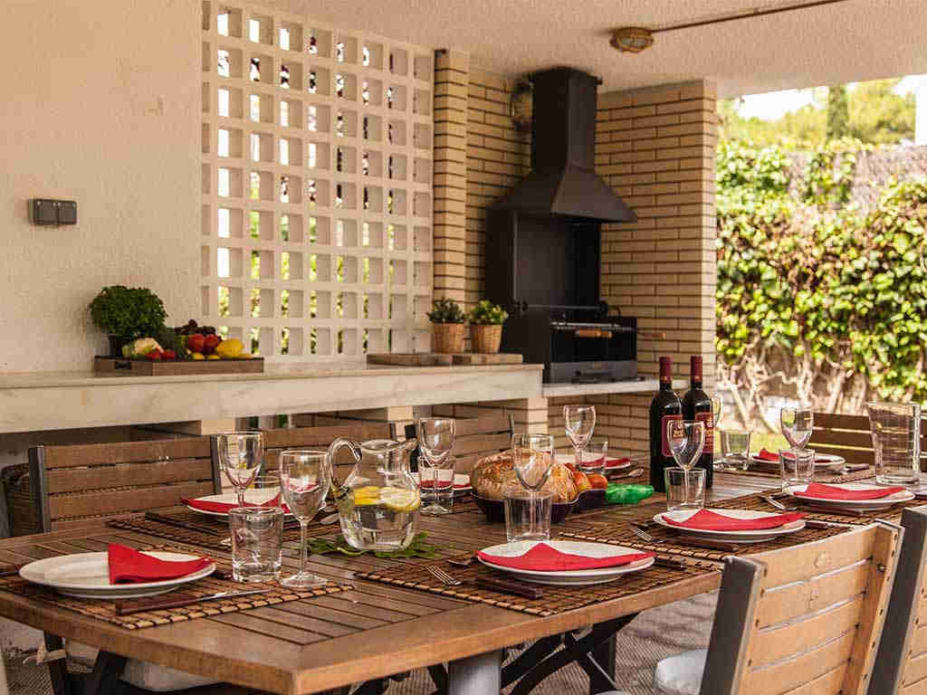 Villa vacacional en Sitges: barbacoa