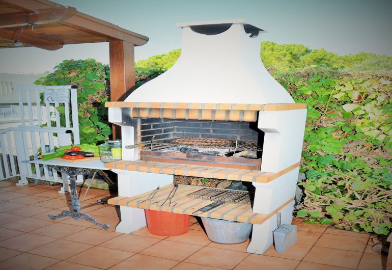 Jardin avec barbecue