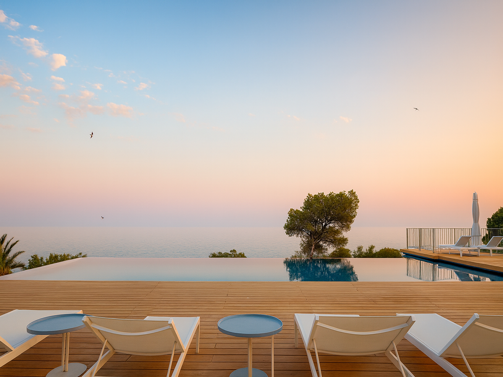 villas junto a la playa en Sitges