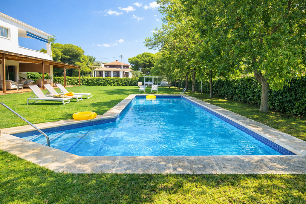 villas vacacionales con piscina privada sitges