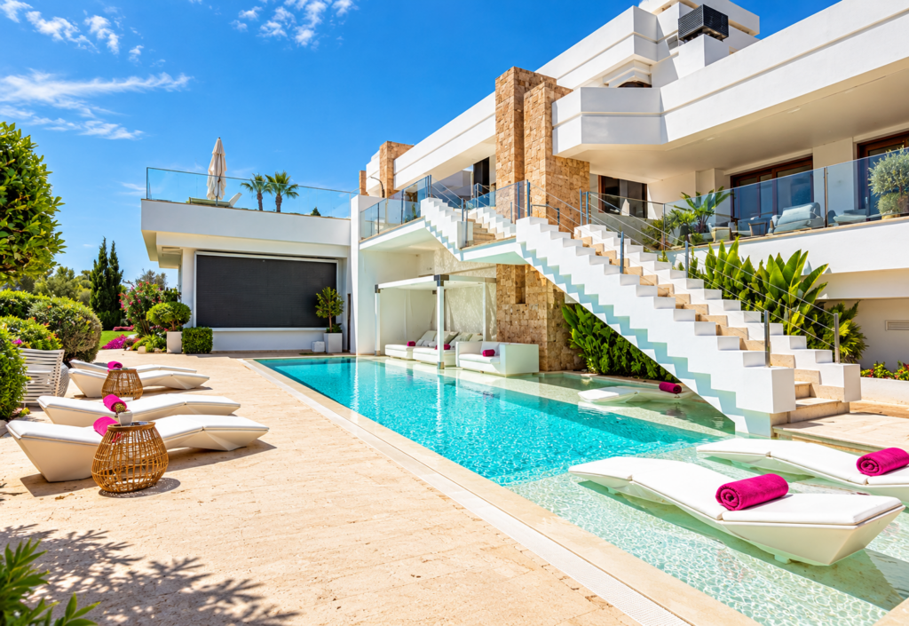 last minute luxury villas in Ibiza with private garden