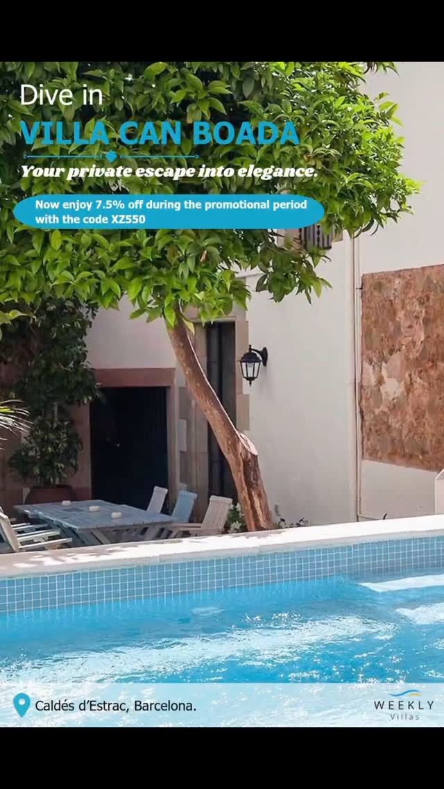 ✨ Historic charm meets modern luxury. ✨

Escape to Villa Can Boada, your private retreat just 35 km from Barcelona.
Book now and get 7.5% OFF with code XZ55o 💸

✔️ Restored 16th-century villa
✔️ Private spa & wellness area
✔️ Sleeps 10 – perfect for families or small groups
✔️ Just steps from the beach 🌊

📅 Last-minute availability – don’t miss out!

#VillaCanBoada #LuxuryVillaBarcelona #LastMinuteVillas #SitgesVillaRental #HolidayVillaSpain #PrivateVillaRetreat #WellnessVilla #VillasWithSpa #BarcelonaLuxuryStay #EscapeToSpain #HistoricVilla #LuxuryTravelEurope #MediterraneanVibes #WeeklyVillas